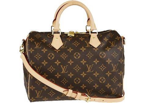 louis vuitton leather speedy brown size 30